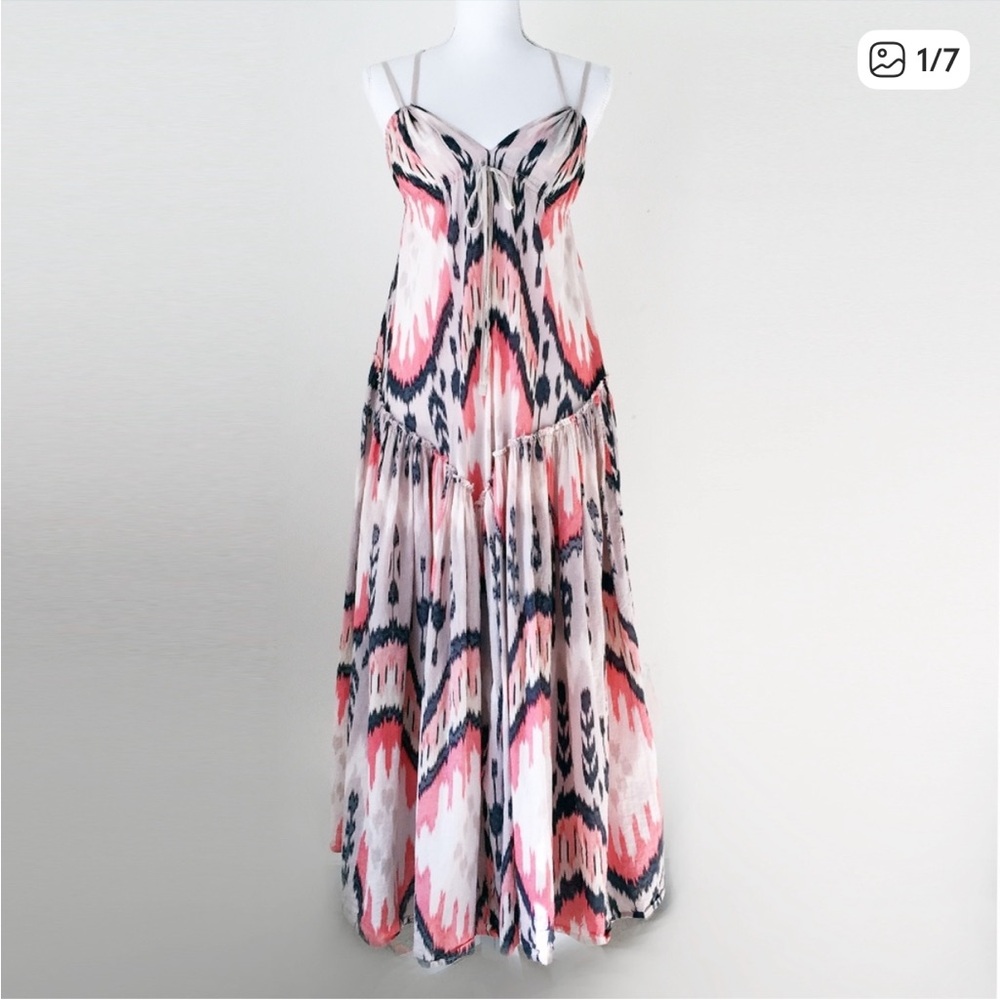 ALL SAINTS SPITALFIELDS ikat cotton maxi dress 6